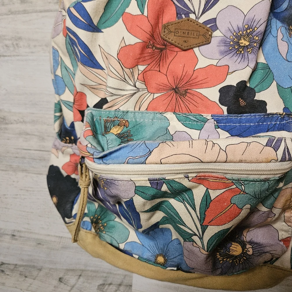 O'NEILL Floral Hibiscus Backpack Boho Beach - Picture 3 of 6